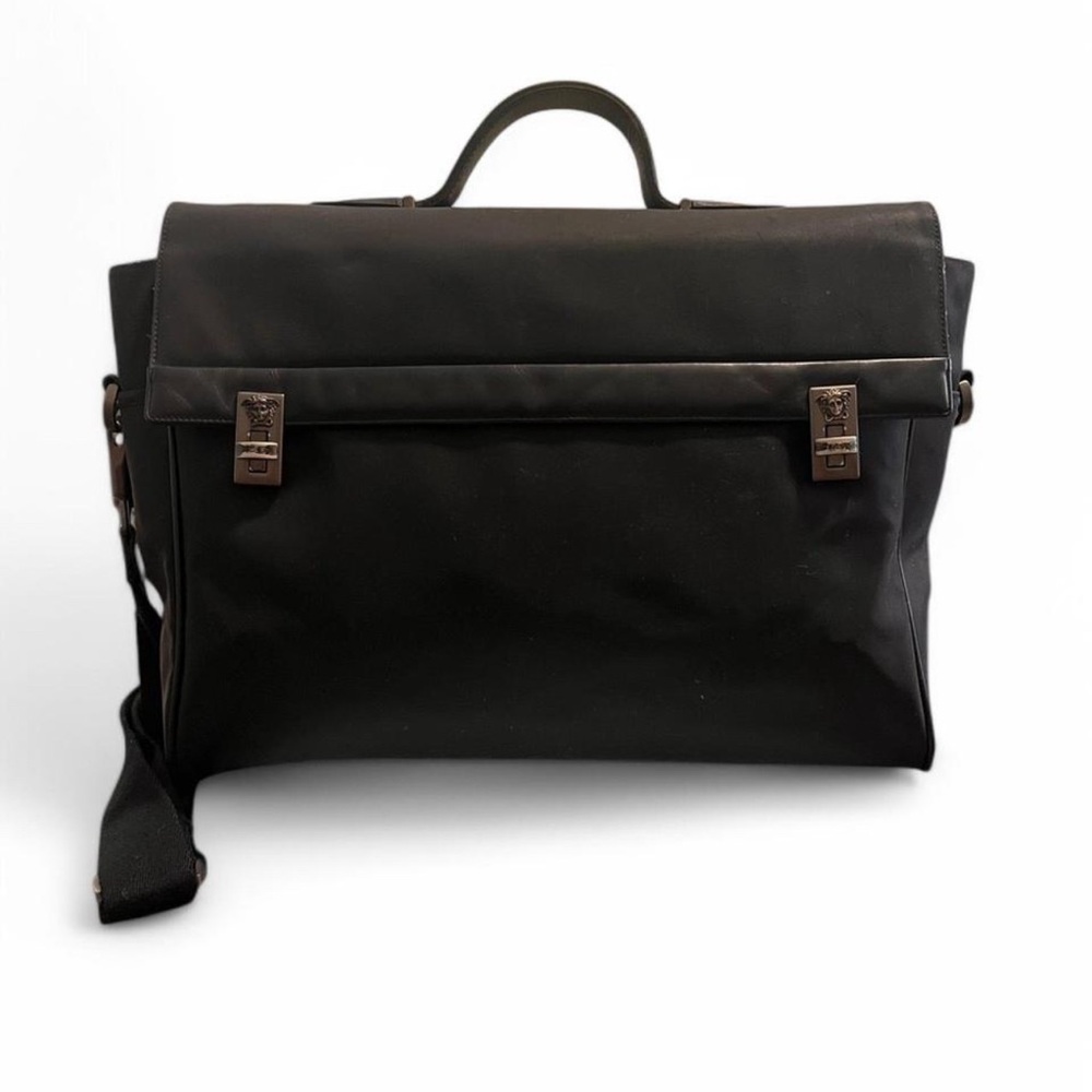 Gianni Versace Black Messenger Bag / Briefcase